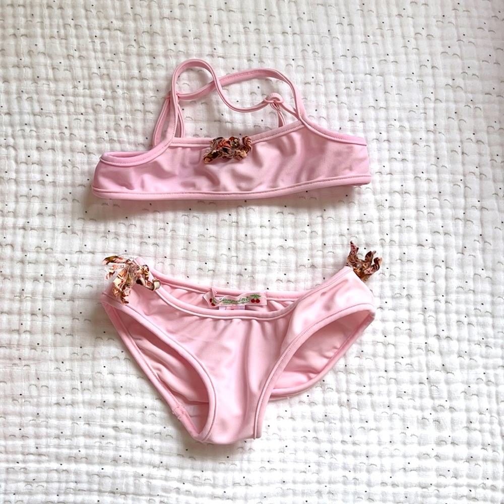 Bonpoint size 3 T two piece bathing suit in pink